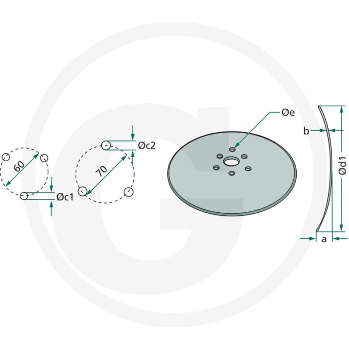 Schijf glad, Ø: 220 x 4 mm - buiten-Ø: 220mm