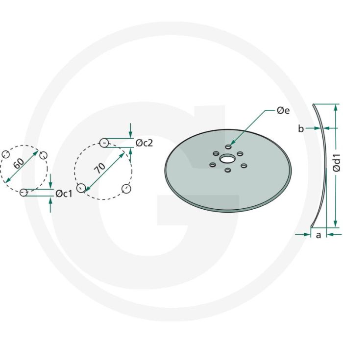 Disque lisse, Ø : 300 x 5 mm - Ø extérieur : 300 mm