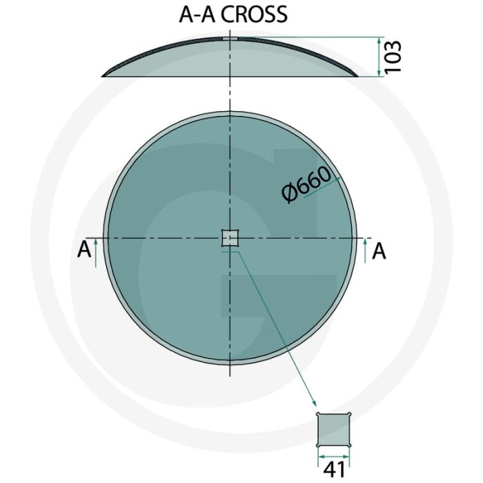 Disque de nivellement lisse, Ø : 660 x 8 mm - épaisseur : 8 mm