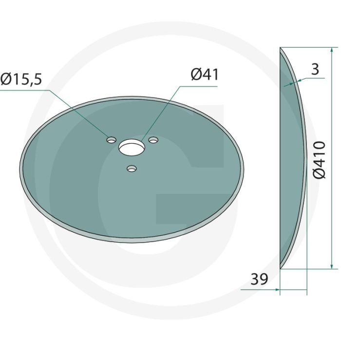 Disque 410 x 3 type hörsch - épaisseur 3mm