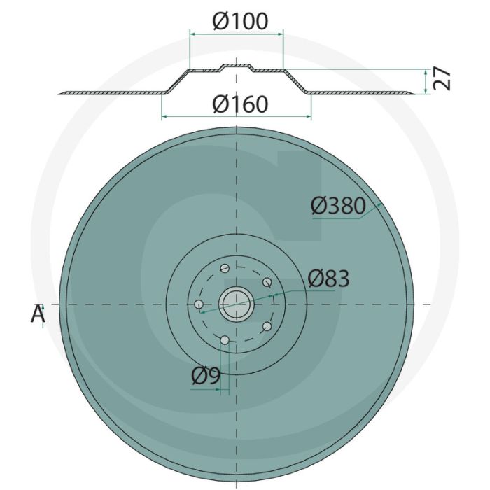 Shim brandstofpomp glad, Ø: 380 x 3 mm - buiten-Ø: 380mm