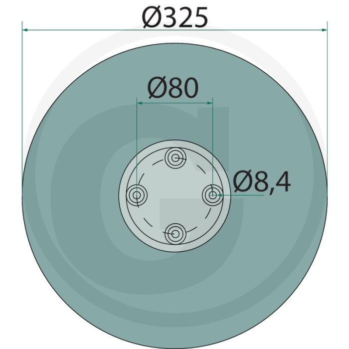 Schijf glad, Ø: 325 x 3 mm - buiten-Ø: 325mm
