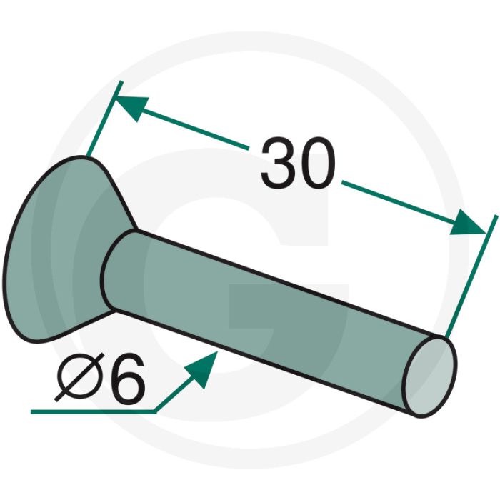 Klinknagel pakket met ca 69 stuks, 6 x 30 din 661 - precisie zaaitechniek