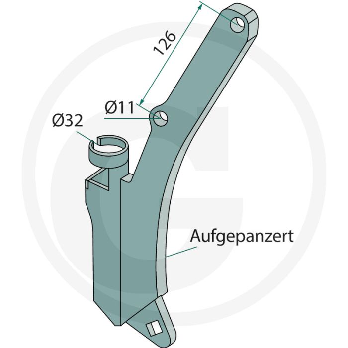 Houder - bourgault zaaitechniek - scharen met veer