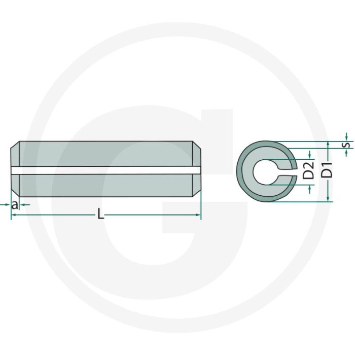 Deel van spanner - lengte 30mm, veerstaal