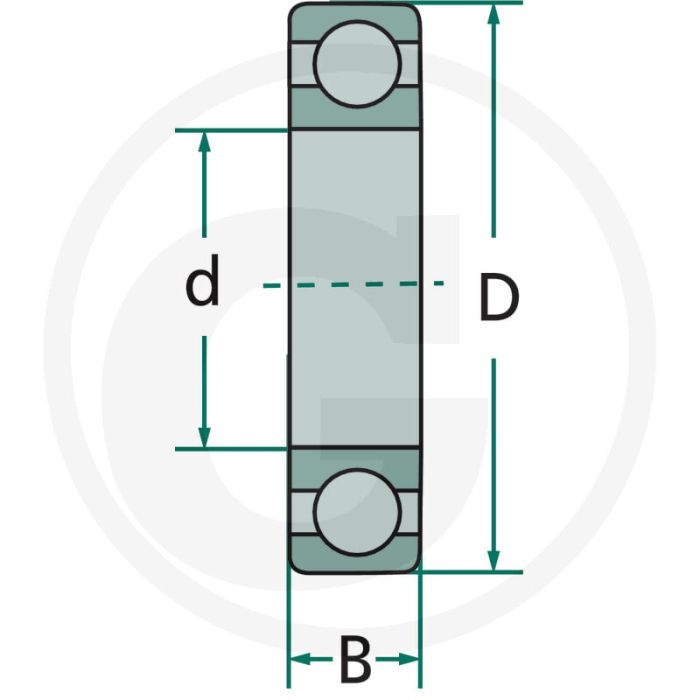 Groefkogellager 6006 2rs - ng plus 4