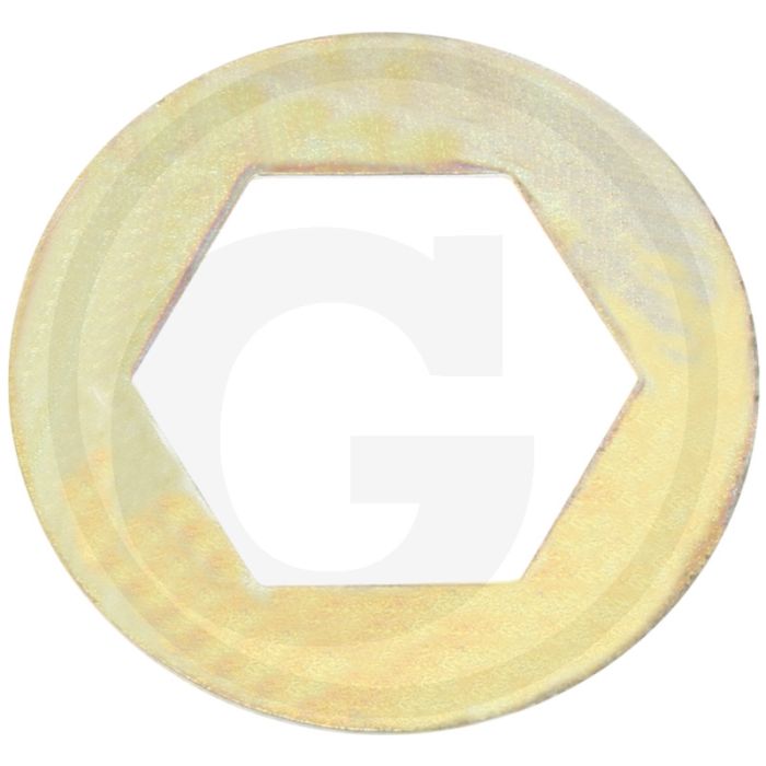 Disque avec trou hexagonal, 23 x 41 x 1 mm - type : ms