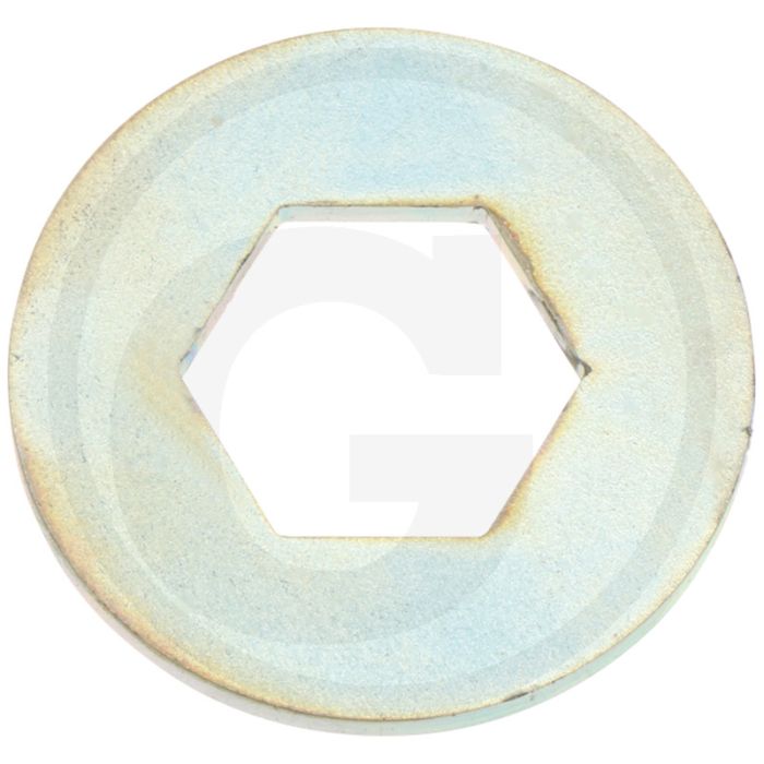 Disque avec trou hexagonal, 23 x 50 x 3 mm - type : ms