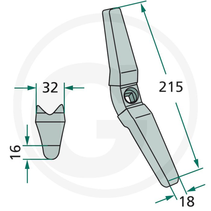 Beitel "agrilla super" - werkbreedte 18mm