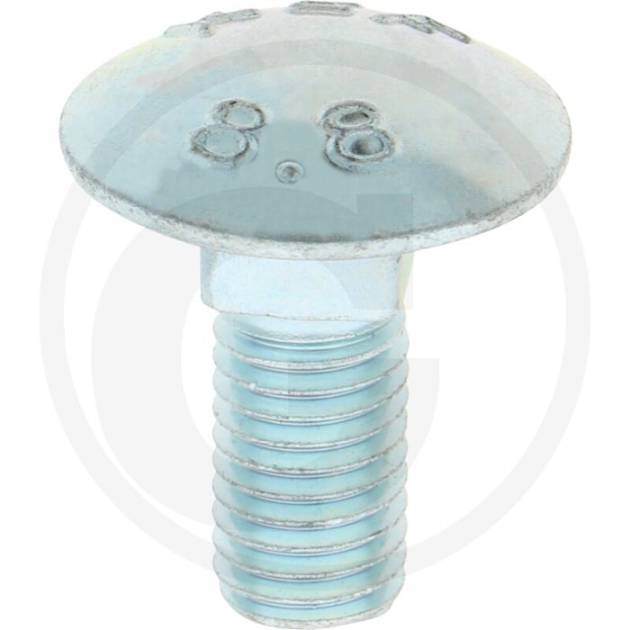 Boulon d'arrêt m12x30 din 603 acier inoxydable zingué