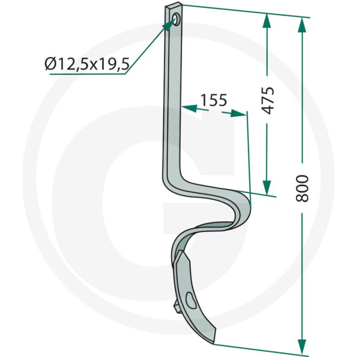 Sporenwissertand compleet met beitel - vierkant 40 x 10 mm