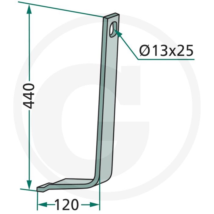 Versterkingsveer vierkant 32 x 12 mm