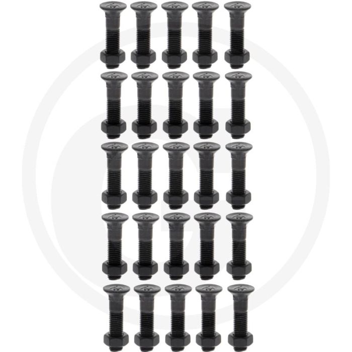 Ploegbout m11x50 din 608 staal 8.8 rond met vierkant
