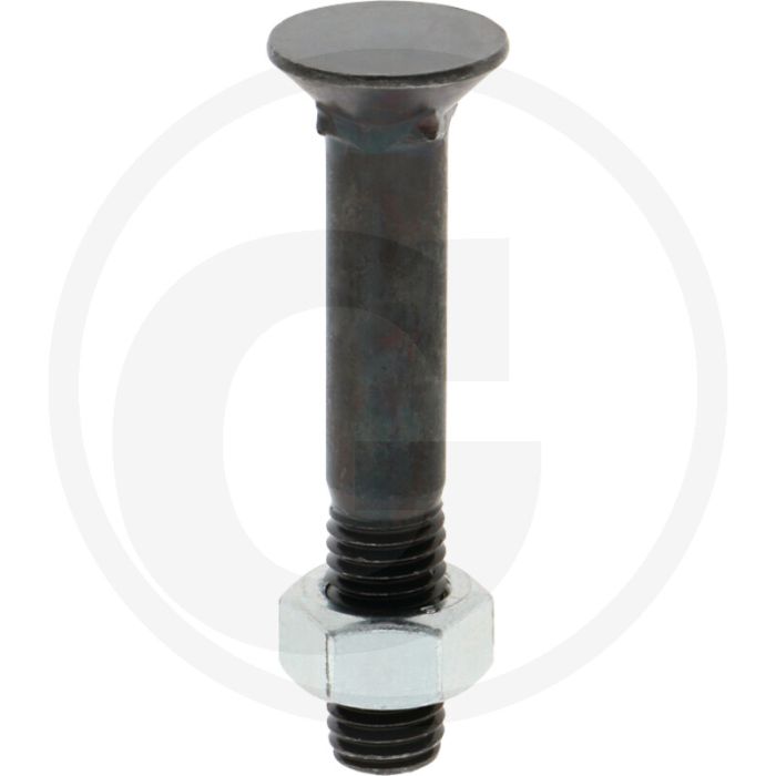 Boulon de charrue avec écrou 12 x 75 - classe de qualité : 12.9