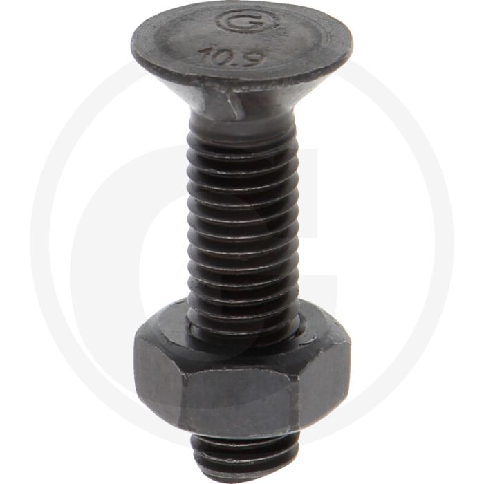 Vpe25 ploegbout m10 x 40 din 11014 - staal, Ø d 10mm, 10.9 kwaliteitsklasse
