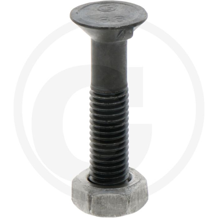 Blister ploegbout m10x50-8,8 vpe12 - kwaliteitsklasse: 8,8