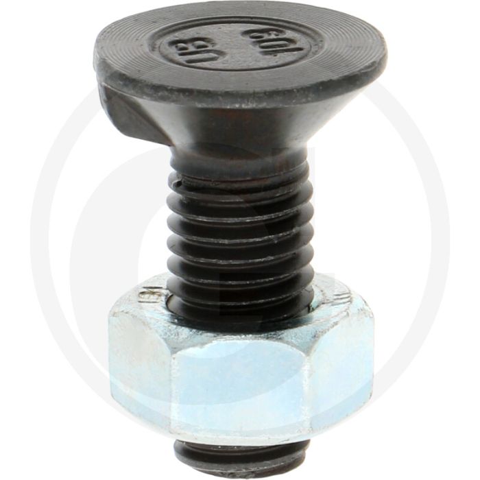 Boulon de charrue - din 604 - m12x1.75x35 - classe de qualité : 10.9