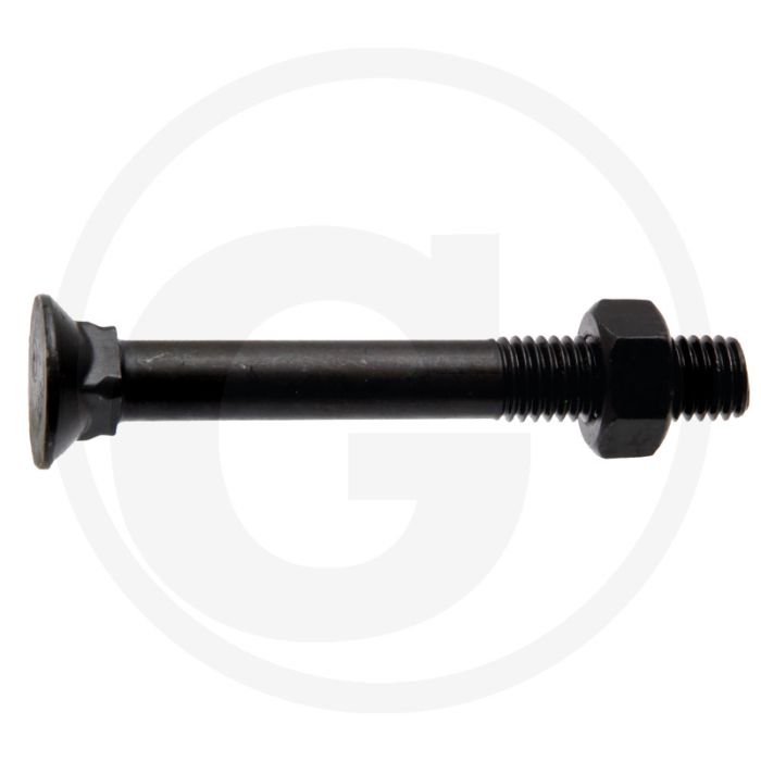 Ploegbout m12x95-608-12.9, rond met vierkante kop