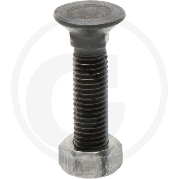 Ploegbout 10,9 - m12 x 50, din 608, rond met vierkante kop