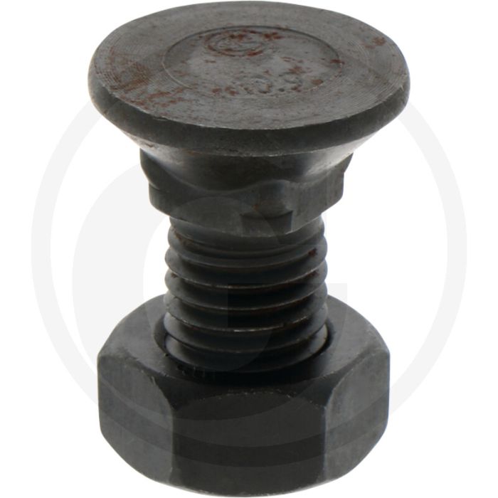 Boulon de charrue m14x35-608-10.9, rond avec tête carrée