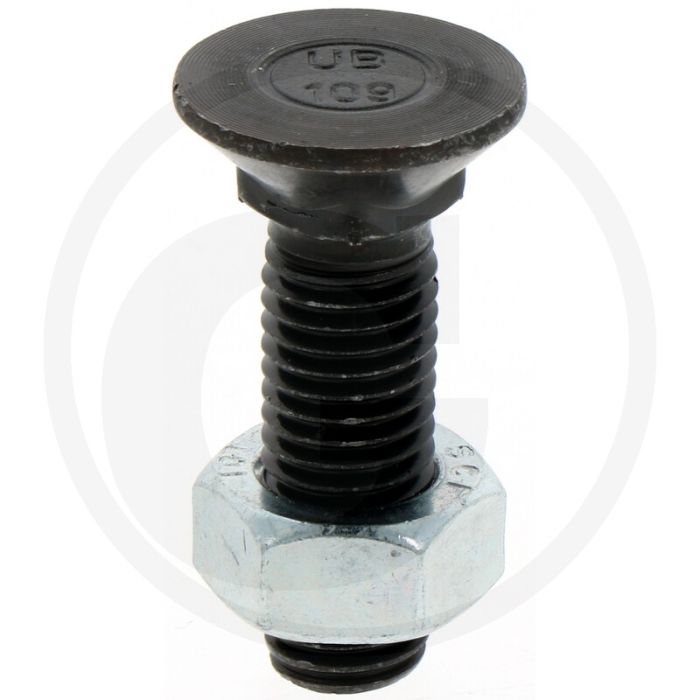 Boulon de charrue à collet carré din 608 - l50mm m14 x 2 rond avec carré 10.9