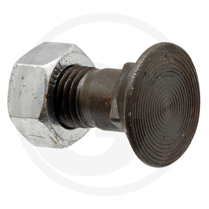 Boulon de charrue 40mm m16x2 10.9 rond avec tête carrée