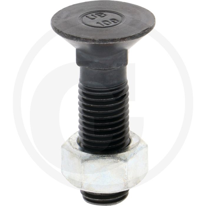 Ploegbout m16x60-608-10.9, rond met vierkante kop