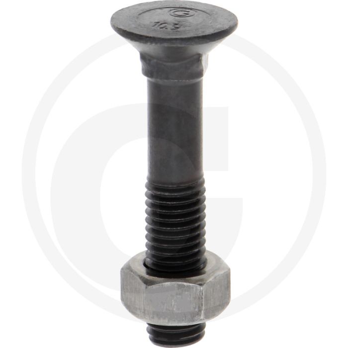 Ploegbout m12 x 65, 8.8 - rond met vierkante kop