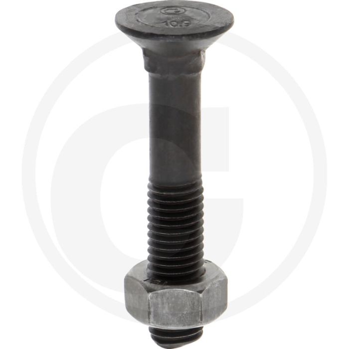 Boulon de charrue m12 x 70, 8.8 - rond avec tête carrée
