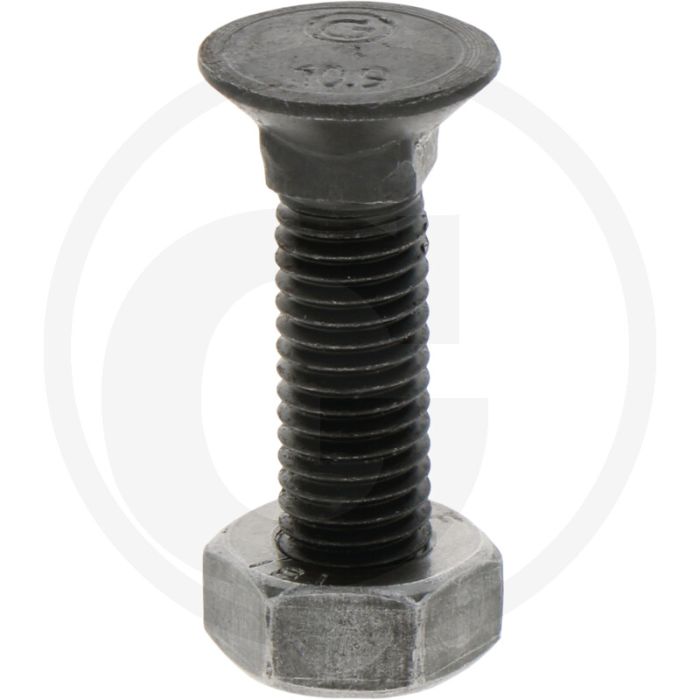 Blister ploegbout m10x40-10.9, rond met vierkante kop
