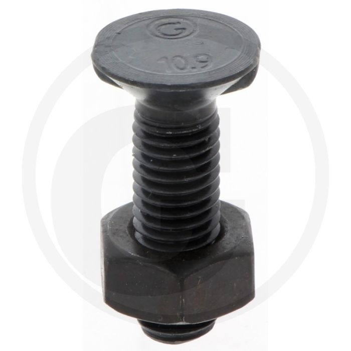 Ploegbout m10x35- met 2 nokken, kwaliteitsklasse: 10,9