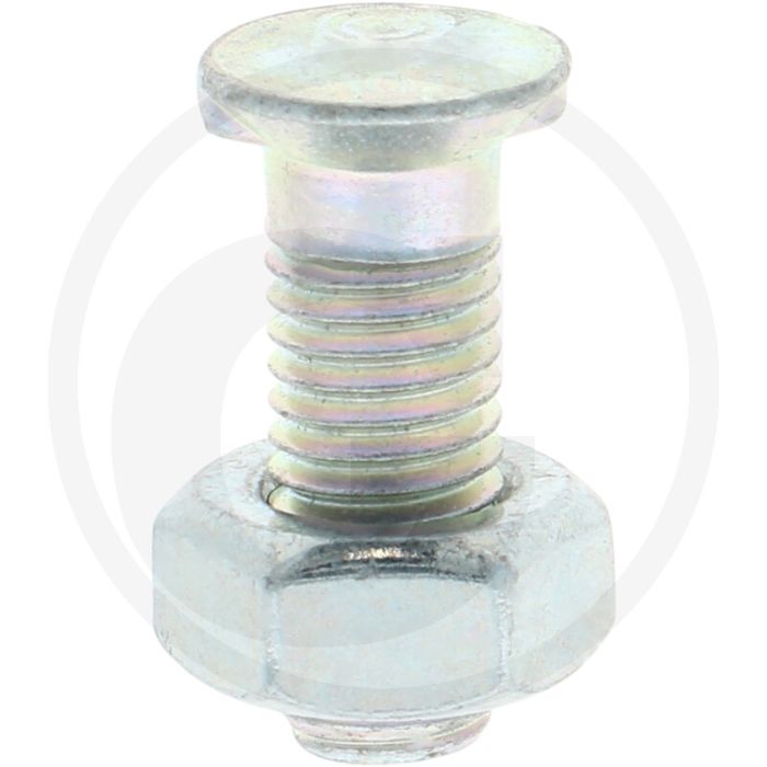 Ploegbout m10x30-10.9 met 2 nokken, rond kop-Ø 16mm