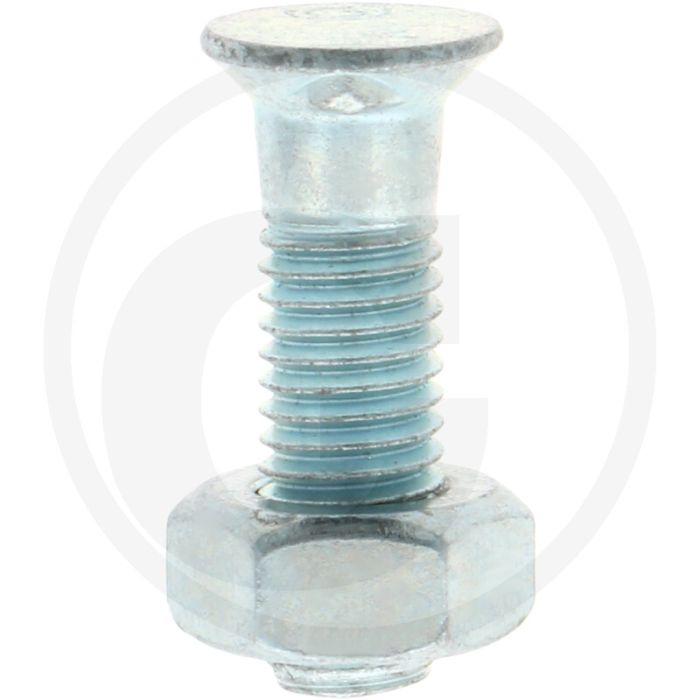 Ploegbout m10x35-10.9 met 2 nokken, rond kop-Ø 16mm