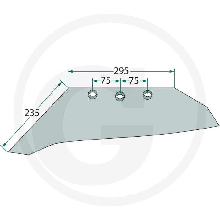 Snavelschaar links (3-gaats) - passend voor lichaam: ex 3203, ex 3213, us 3003, us 3013