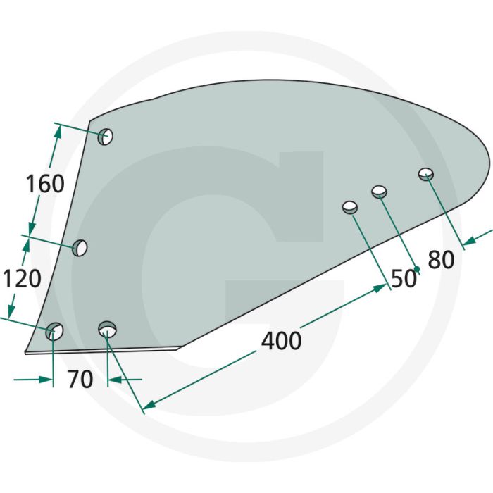 Rister-achterstuk rechts (3-gaats) - passend voor u 1203, u 1203 w, u 1208 w, u 1303, u 1308 w
