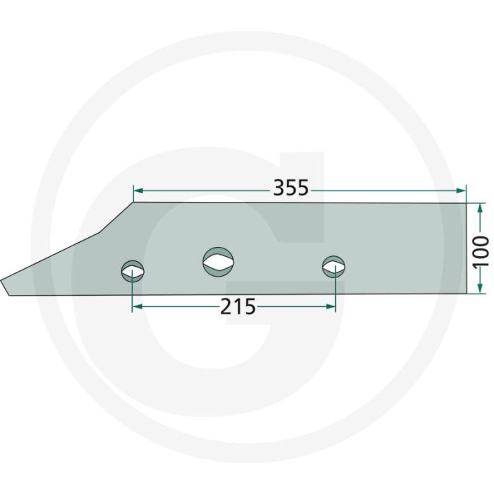 Zoolijzer incl. bouten - 2 x 18012351410 + 1 x 18016801410