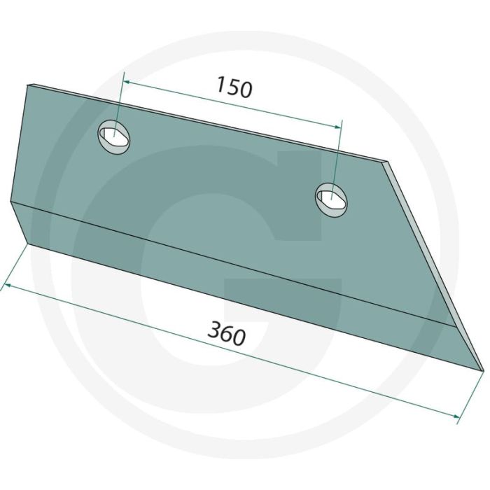 Schar-hinterteil links, 10 mm - passend voor lichaam: fk