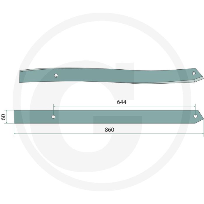 Risterstrip nr. 3, rechts - passende bouten: 2x 1801238kv