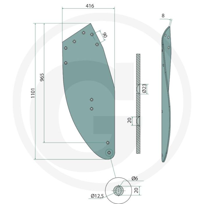 Rister 14" - 18” inclusief bouten - 10 x 1801235hu10