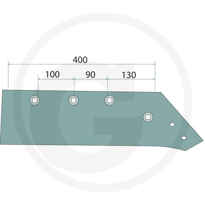 Schaar links 14" - passende bouten: 5x 1801434kv