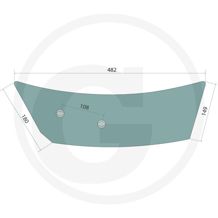 Inlegstrip rechts - passende bouten: 2 x 1801235hu10