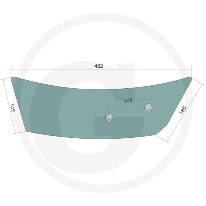 Bande d'insertion gauche - boulons correspondants : 2 x 1801235hu10