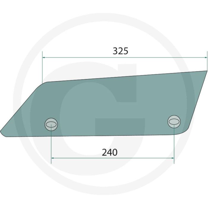 Poitrine de versoir droite - boulons adaptés : 2x 1801235hu10 Poitrine de versoir droite - boulons adaptés : 2x 1801235hu10