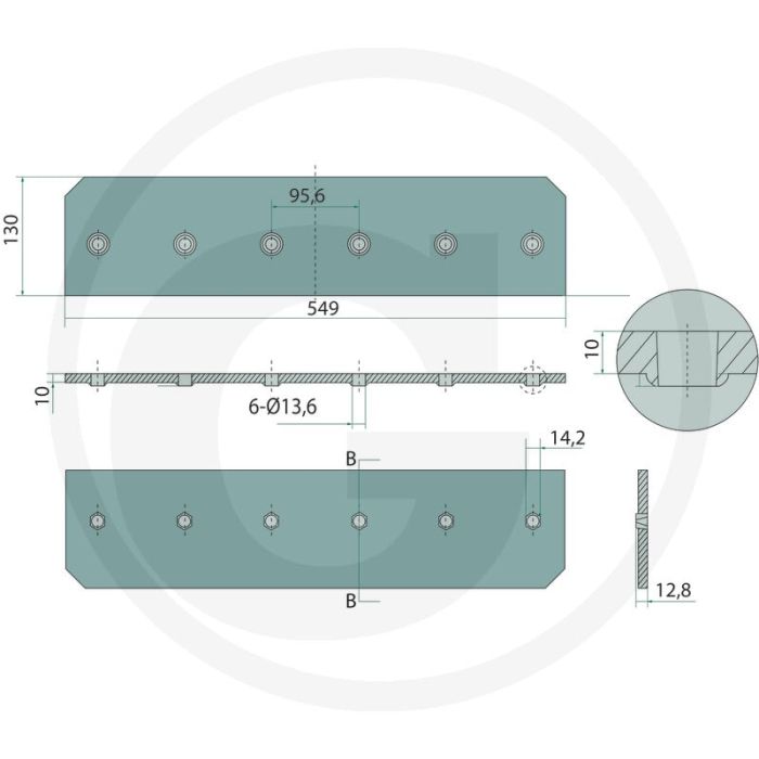 Systeem inclusief schroeven, lang/breed, aan beide zijden te gebruiken - bouten met moer inclusief: 3 x 1801233hu