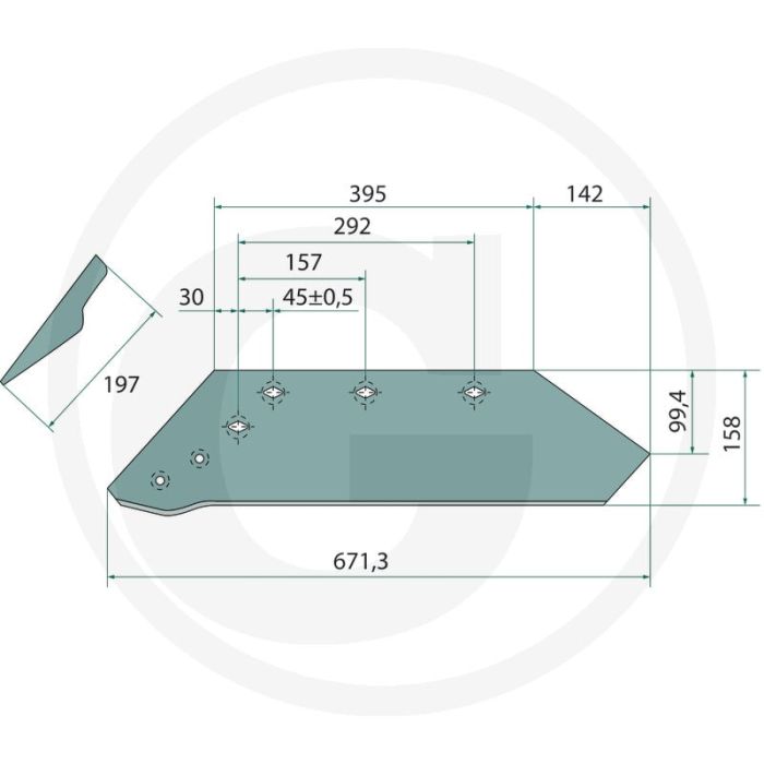 Ciseaux avec boulons, droit, 16" - compatible avec les corps : c, n, p
