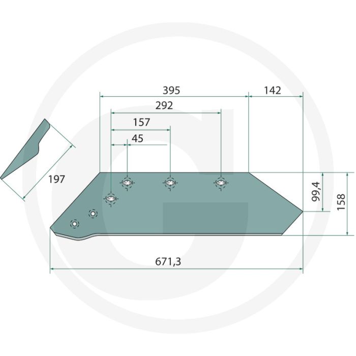 Ciseaux gauche, 16" - convient pour : kuhn, c, n, p