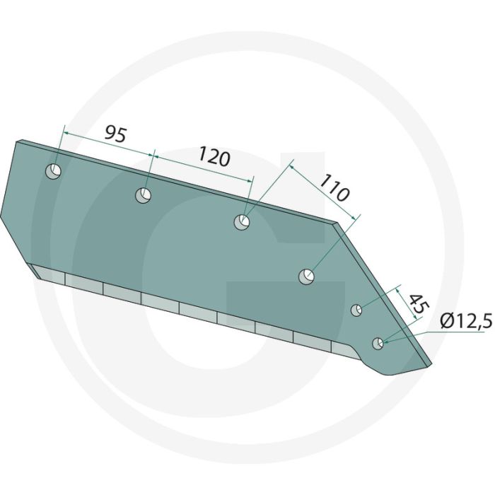 Heavy duty schaar links, 14" - passend voor lichaam nr. 6, 7, 8, 9, 25, 28, 29
