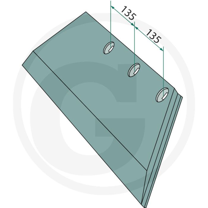 Schaar-achterstuk 11 x 150 sb58d r rechts - passend voor dmcs40, dmcs50, dmscs40, dmscs50, dmw40, dmw52