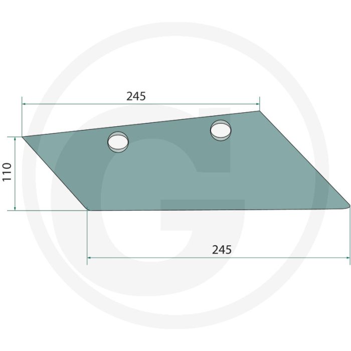 Voorschaar rechts - passend voor lichaam: eg, ep, breedte 110mm, lengte 245mm