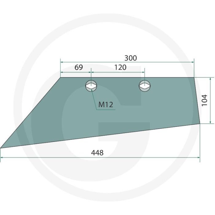 Schaar inclusief bouten, links - passend voor lichaam: 35-30 uw, 35-35 uw, 40-35 uw